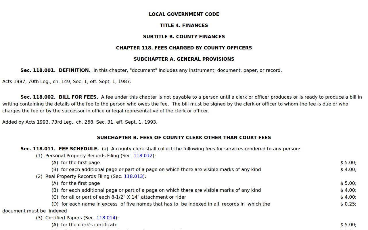 Willacy County court record county clerk copy law