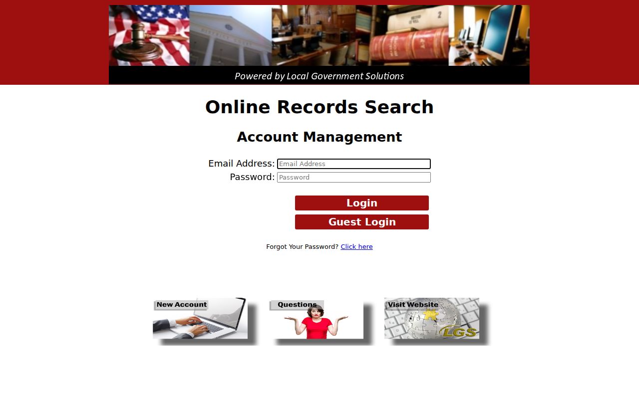 Willacy County court docket LGS search entry